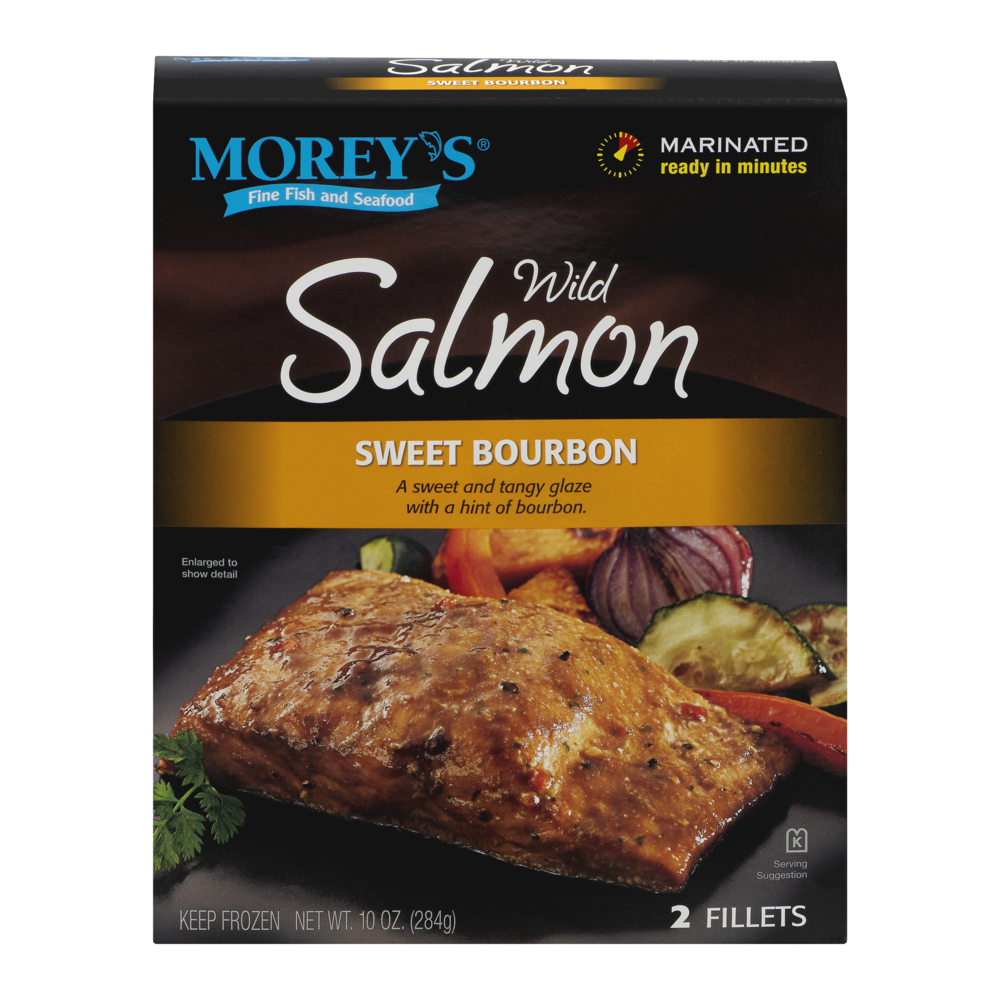 slide 1 of 1, Morey's Sweet Bourbon Wild Salmon, 2 ct; 10 oz
