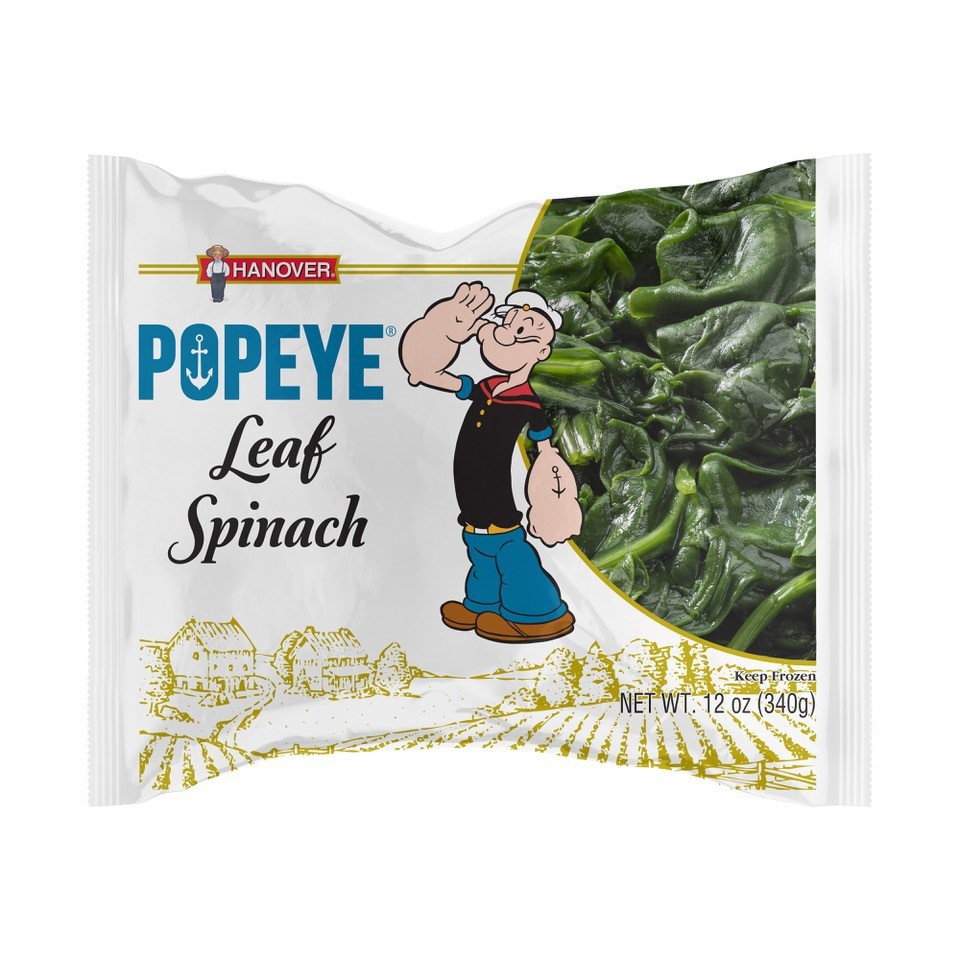 slide 1 of 9, Hanover Popeye Leaf Spinach 12 oz, 12 oz