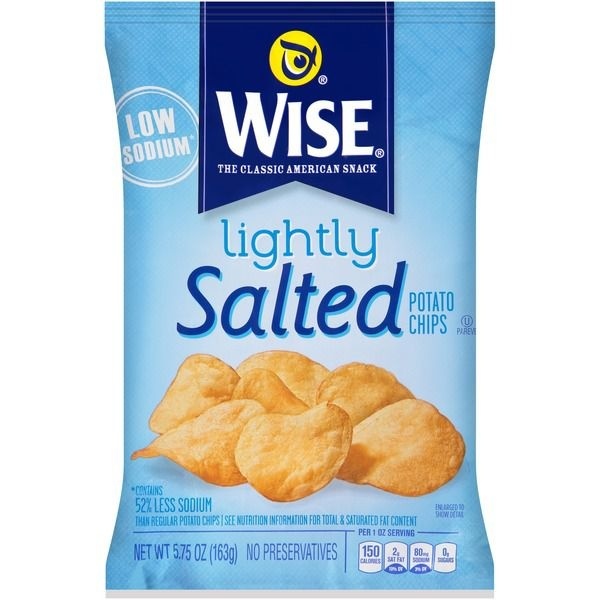 slide 1 of 1, Wise Lightly Salted Potato Chips, 5.75 oz