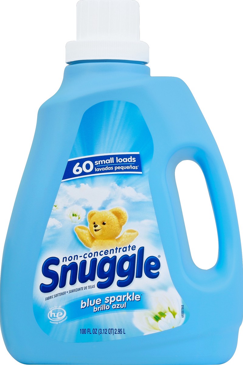 slide 2 of 2, Snuggle Liquid Fabric Softener, Blue Sparkle, 100 Ounce, 60 Loads, 100 fl oz