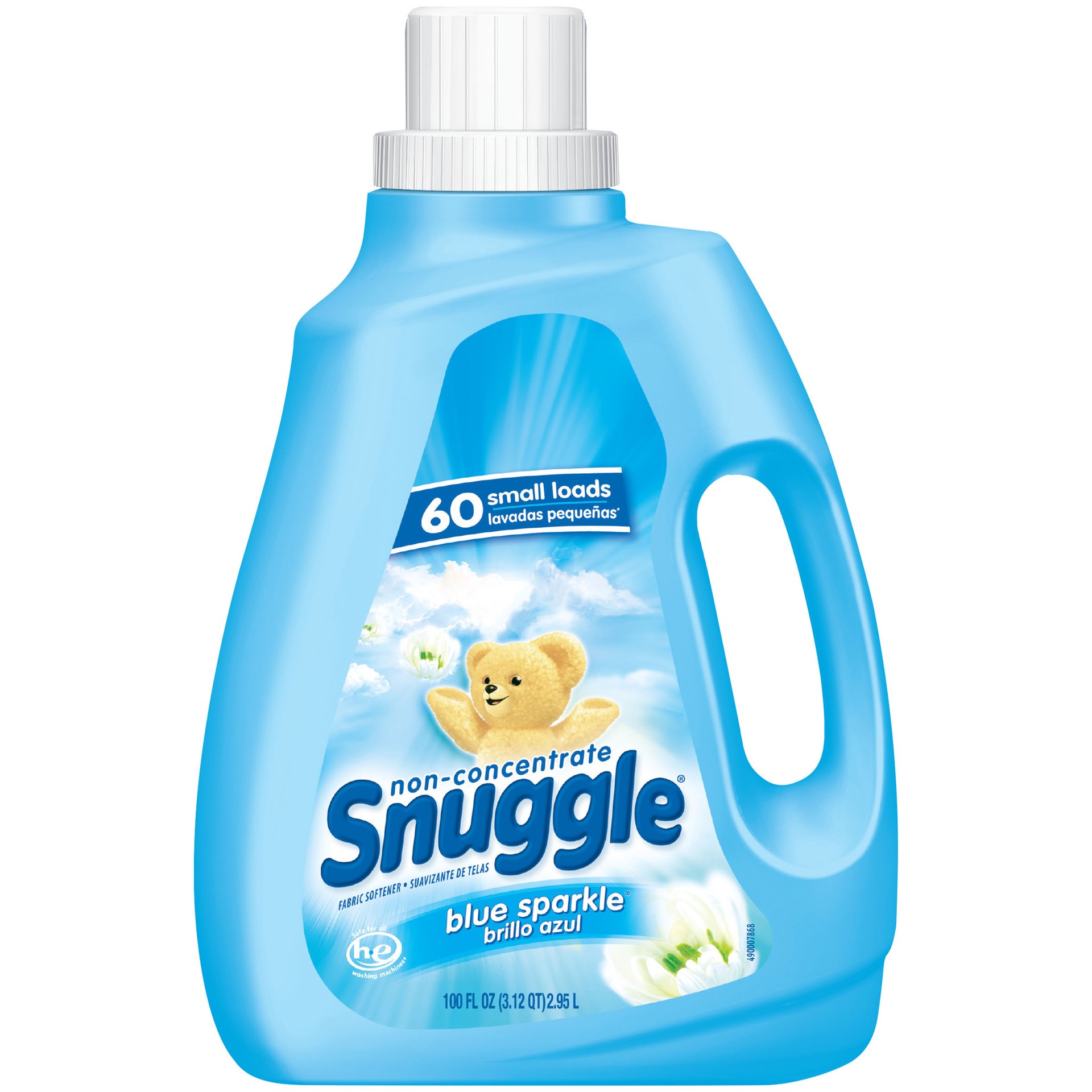 slide 1 of 2, Snuggle Liquid Fabric Softener, Blue Sparkle, 100 Ounce, 60 Loads, 100 fl oz