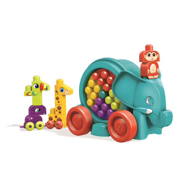 slide 1 of 1, Mega Bloks Building Basics Elephant Parade Toy, 25 ct