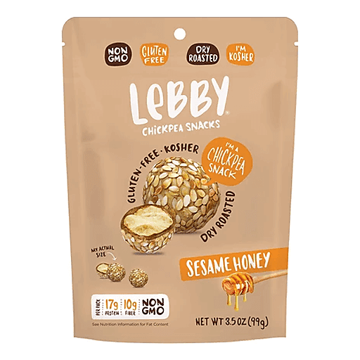 slide 1 of 1, Lebby Chickpea Snacks Sesame Honey, 3.5 oz