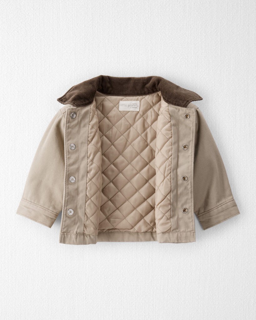 slide 3 of 4, Littleplanet Baby Organic Cotton Western Barn Jacket Winter Khaki 24M, 1 ct