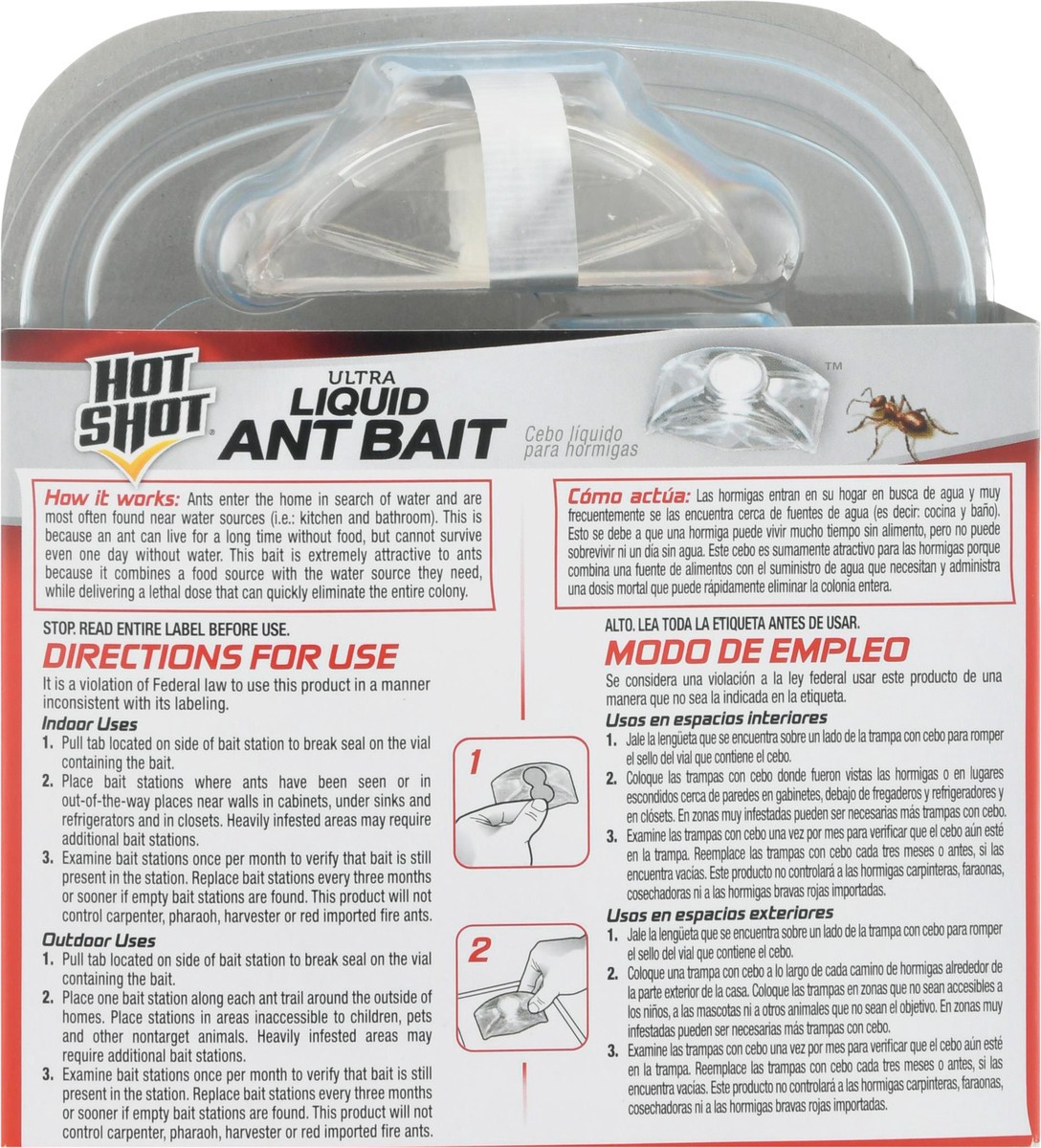 slide 10 of 10, Hot Shot Ultra Liquid Ant Bait 4 - 0.45 fl oz Bait Stations, 4 ct