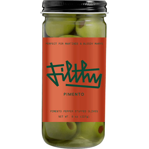 slide 1 of 1, Filthy Pimento Stuffed Olives, 8 oz