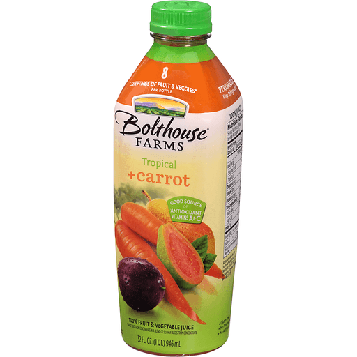 slide 3 of 8, Bolthouse Farms Tropical Carrot 100% Fruit Vegetable Juice , 32 fl oz