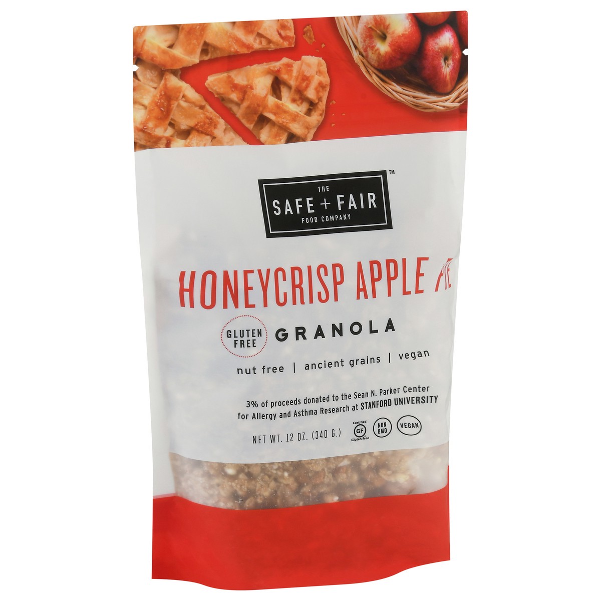 slide 2 of 9, The Safe + Fair Food Company Honey Crisp Apple Pie Granola 12 oz Pouch, 12 oz