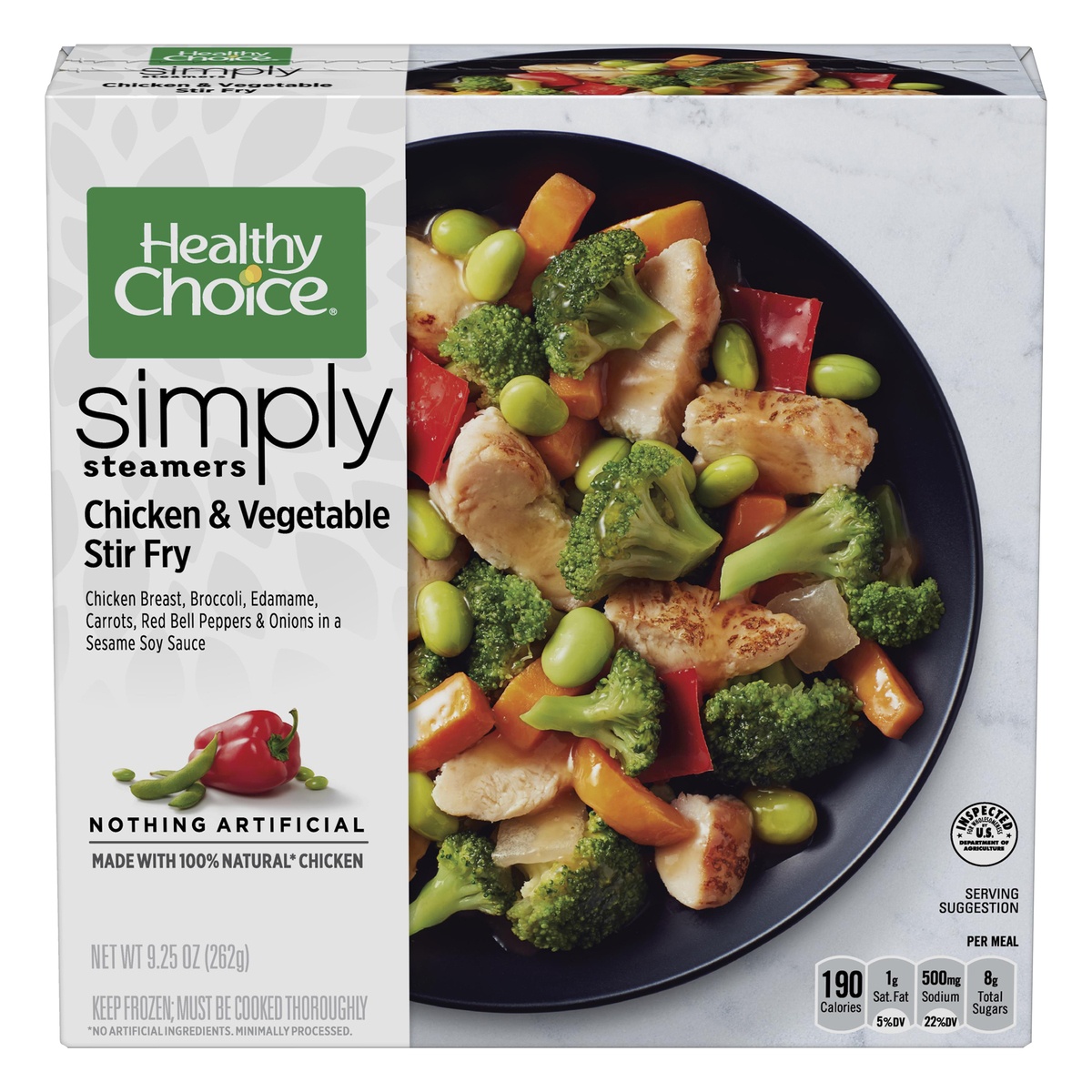 slide 1 of 9, Healthy Choice Cafe Steamers Simply Chicken Vegetable Stir Fry, 9.25 oz