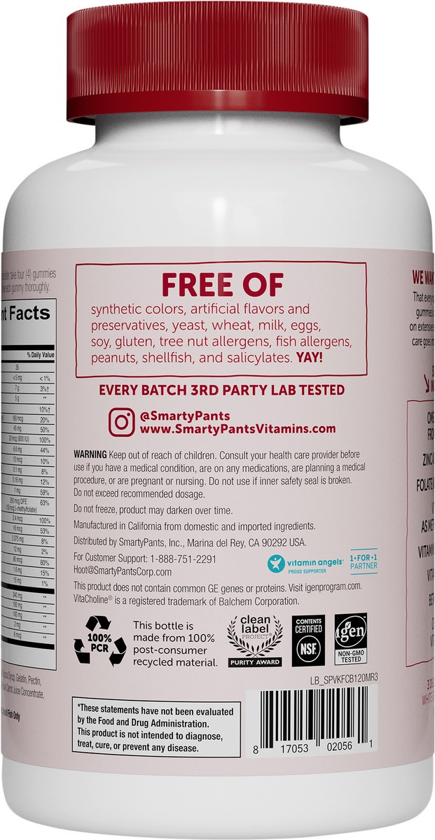 slide 2 of 8, SmartyPants Kids Formula - Cherry Berry, 120 ct., 90 ct