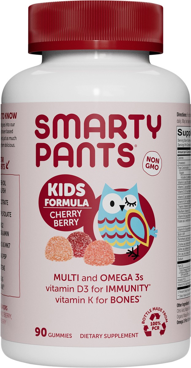 slide 3 of 8, SmartyPants Kids Formula - Cherry Berry, 120 ct., 90 ct