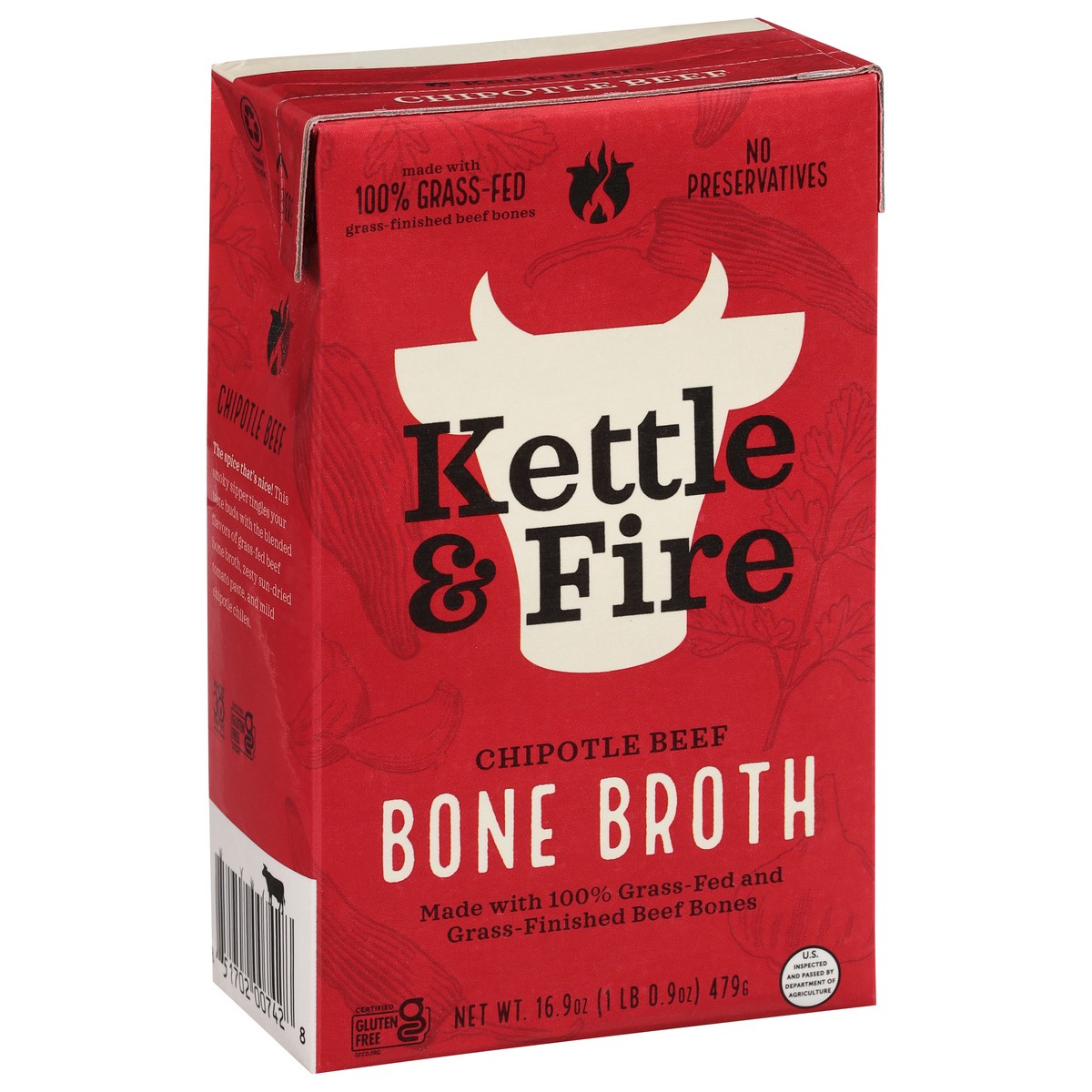 slide 4 of 9, Kettle & Fire Chipotle Beef Bone Broth 16.9 oz, 16.9 fl oz