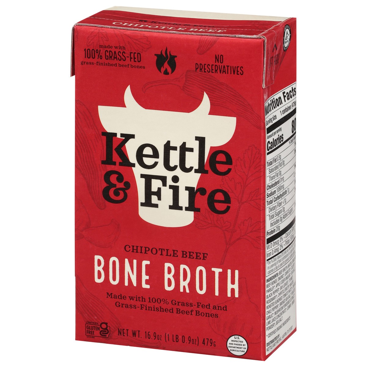 slide 8 of 9, Kettle & Fire Chipotle Beef Bone Broth 16.9 oz, 16.9 fl oz