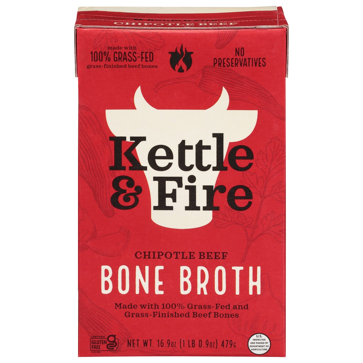 slide 1 of 9, Kettle & Fire Chipotle Beef Bone Broth 16.9 oz, 16.9 fl oz