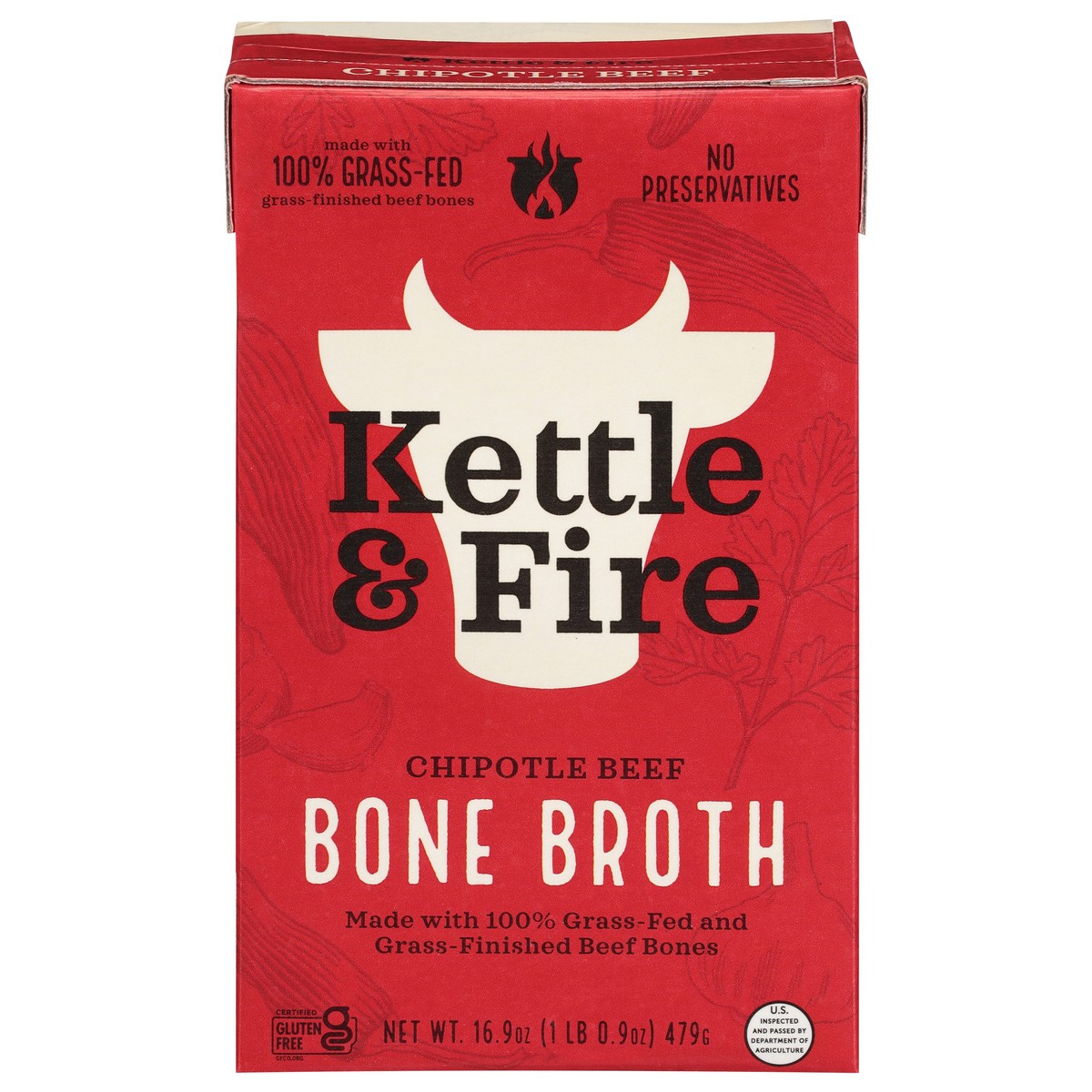 slide 1 of 9, Kettle & Fire Chipotle Beef Bone Broth 16.9 oz, 16.9 oz