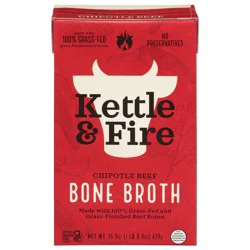 Kettle & Fire Chipotle Beef Bone Broth 16.9 oz