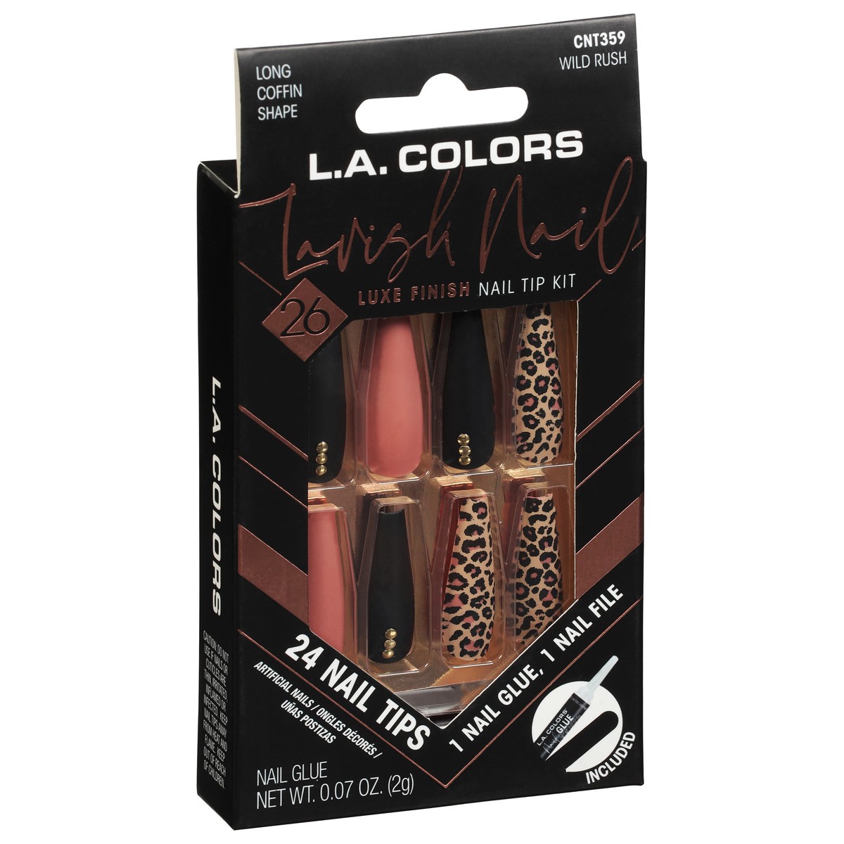 slide 6 of 9, L.A. Colors L A Colors Nail Frill Nail Tips Wild Rush, 1 ct