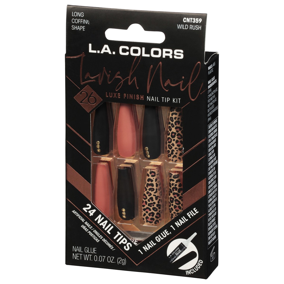 slide 5 of 9, L.A. Colors L A Colors Nail Frill Nail Tips Wild Rush, 1 ct