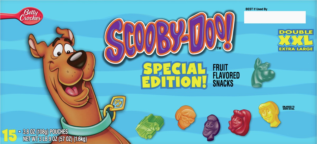 slide 8 of 13, Betty Crocker Scooby-Doo! Fruit Flavored Snacks XXL 15 Count, 3.8 oz