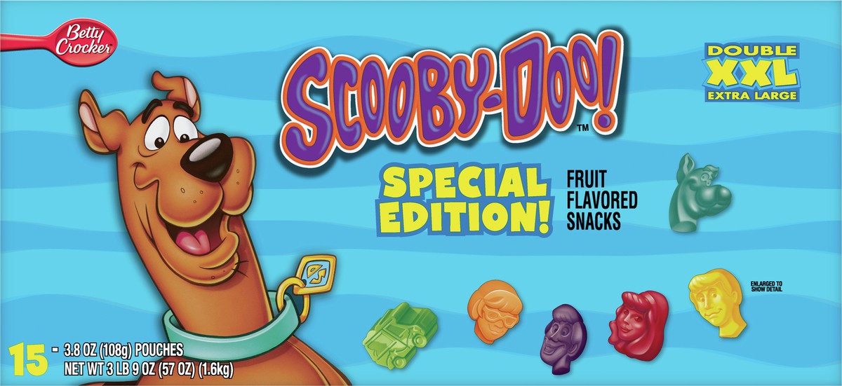 slide 13 of 13, Betty Crocker Scooby-Doo! Fruit Flavored Snacks XXL 15 Count, 3.8 oz