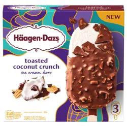 Häagen-Dazs Toasted Coconut Crunch Ice Cream Bars 3 Bars