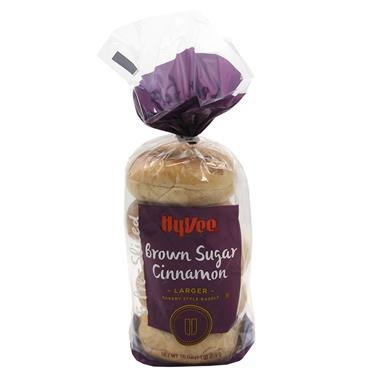 slide 1 of 1, Hy-Vee Bagel Cinnamon Brown Sugar, 16 oz