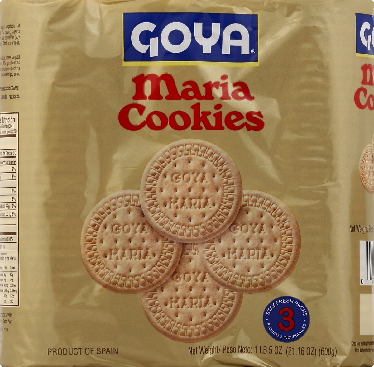 slide 1 of 6, Goya Cookies 21.16 oz, 21.16 oz