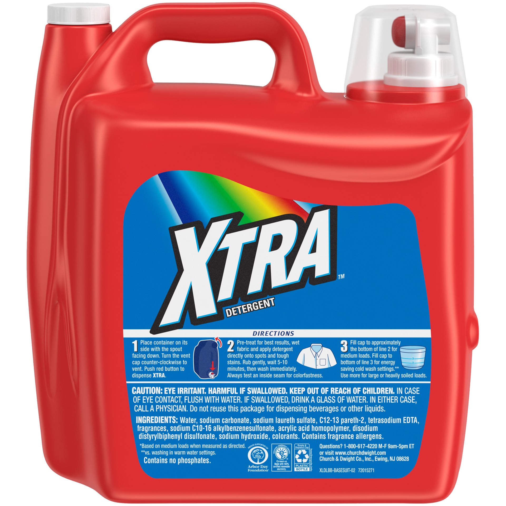 slide 3 of 5, Xtra Liquid Laundry Detergent, Calypso Fresh, 255oz, 255 fl oz