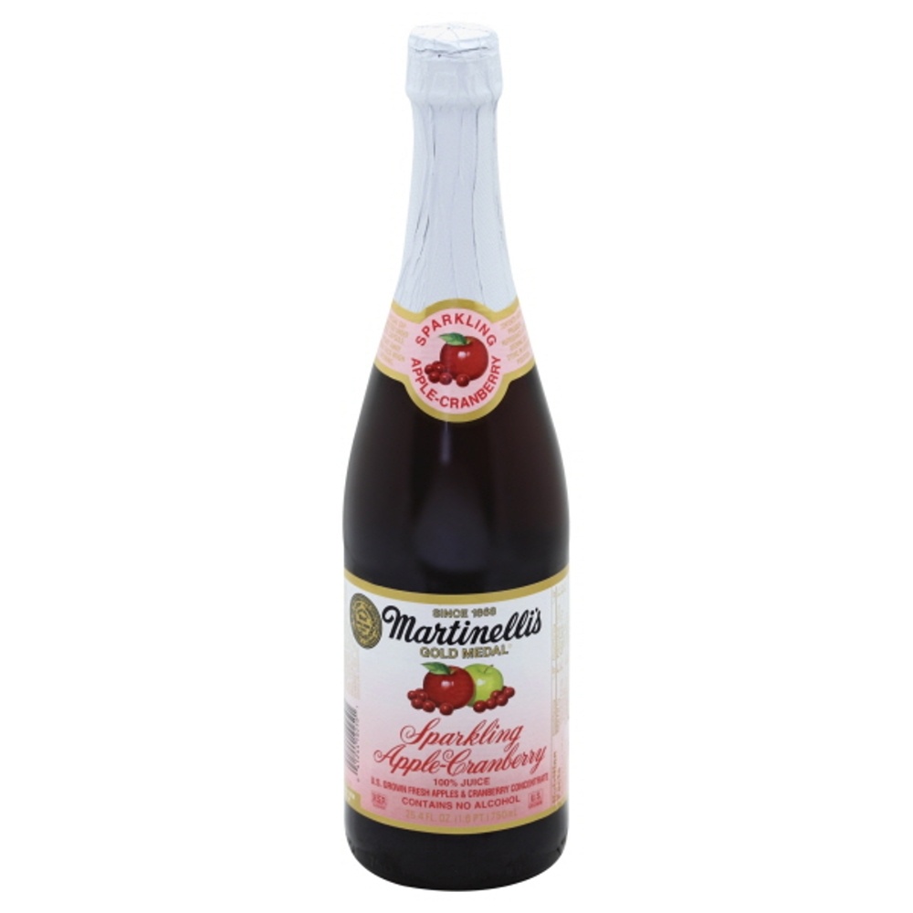 slide 1 of 1, Martinelli Sparkling Apple Cranberry Juice, 25.4 oz