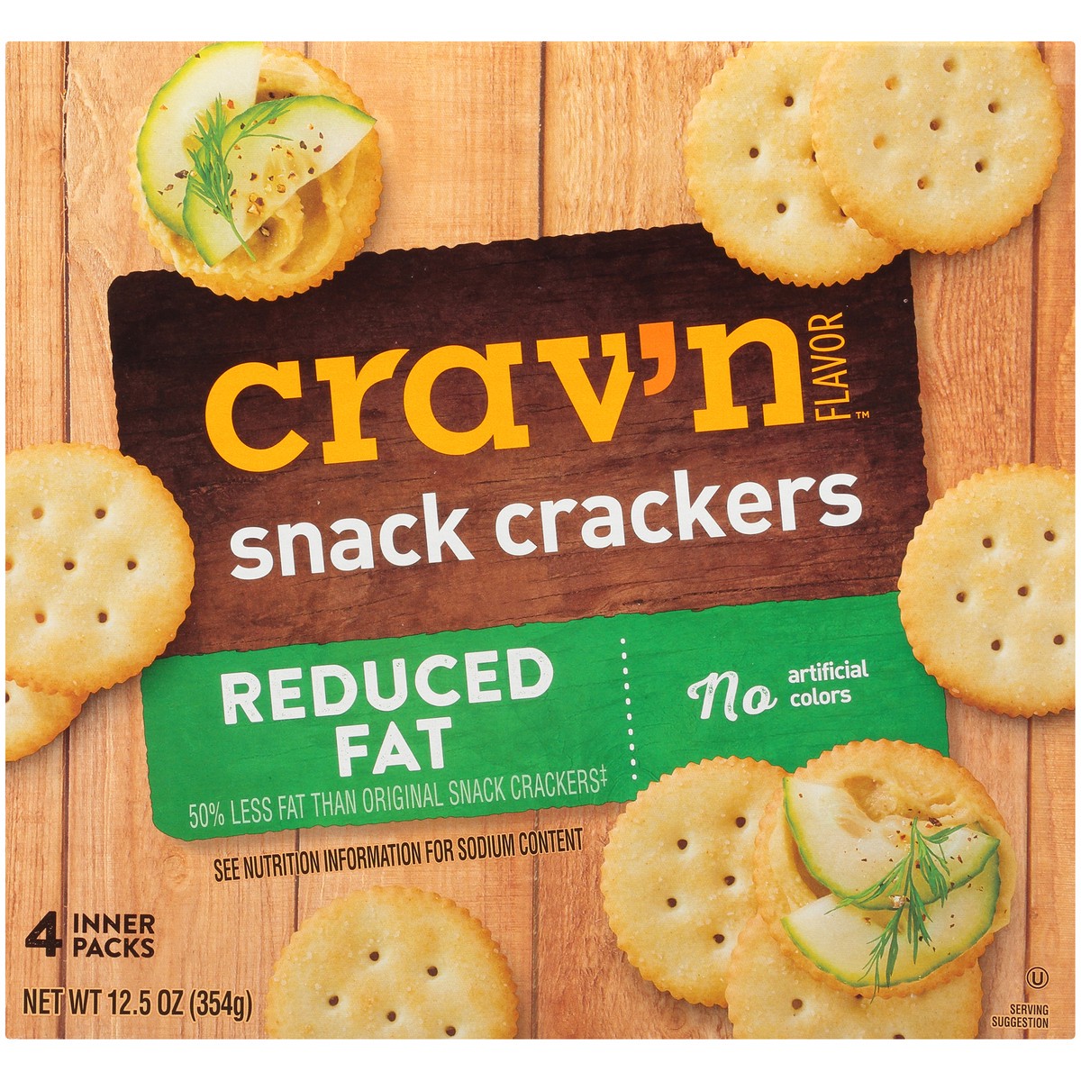 slide 2 of 9, Crav'n Flavor Reduced Fat Snack Crackers, 12.5 oz