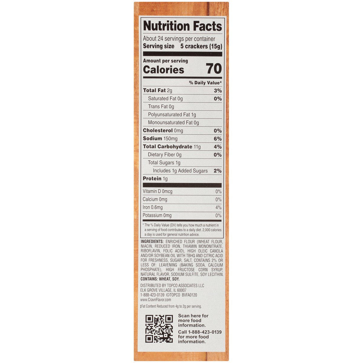slide 5 of 9, Crav'n Flavor Reduced Fat Snack Crackers, 12.5 oz