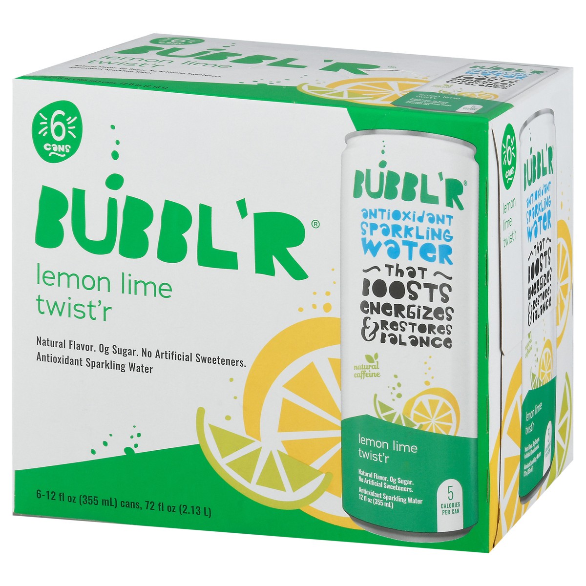 slide 9 of 9, BUBBL'R Antioxidant Sparkling Water - lemon lime twist'r / - 6 ct; 12 fl oz, 6 ct; 12 fl oz