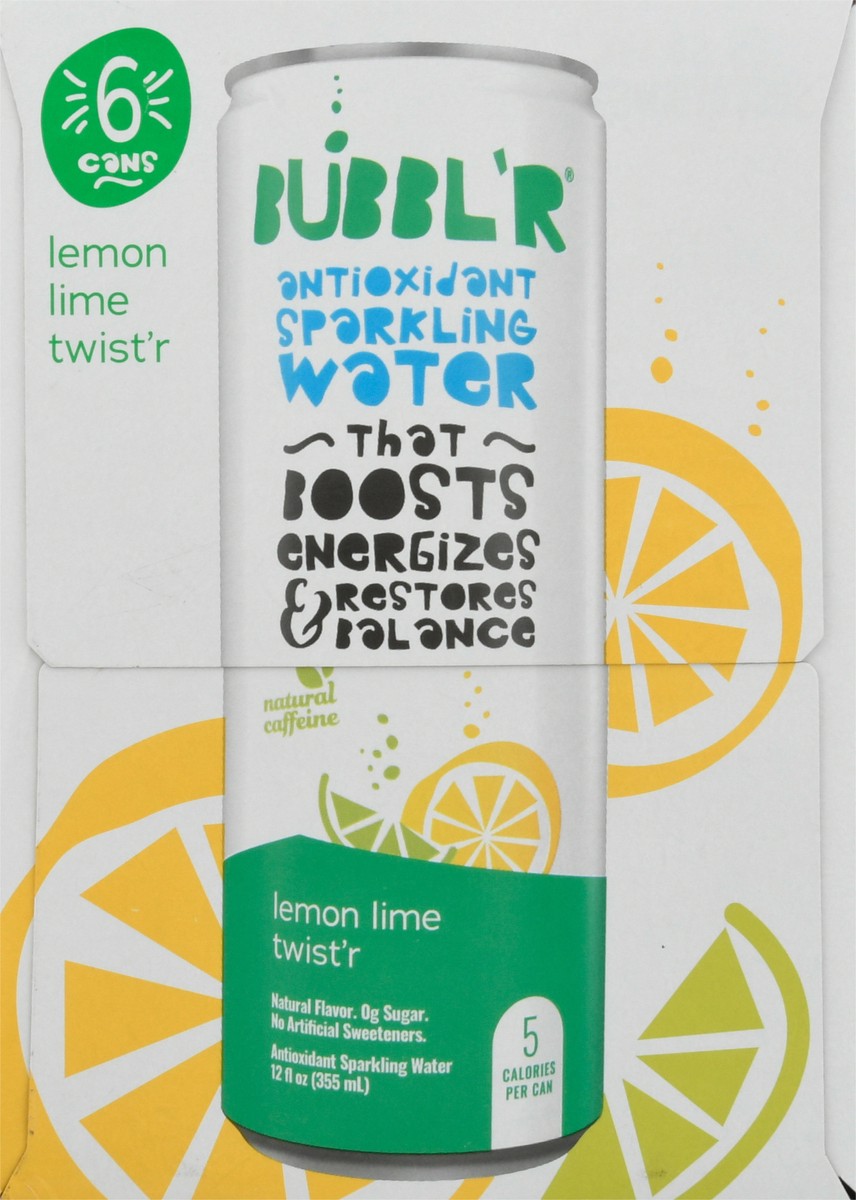 slide 6 of 9, BUBBL'R Antioxidant Sparkling Water - lemon lime twist'r / - 6 ct; 12 fl oz, 6 ct; 12 fl oz