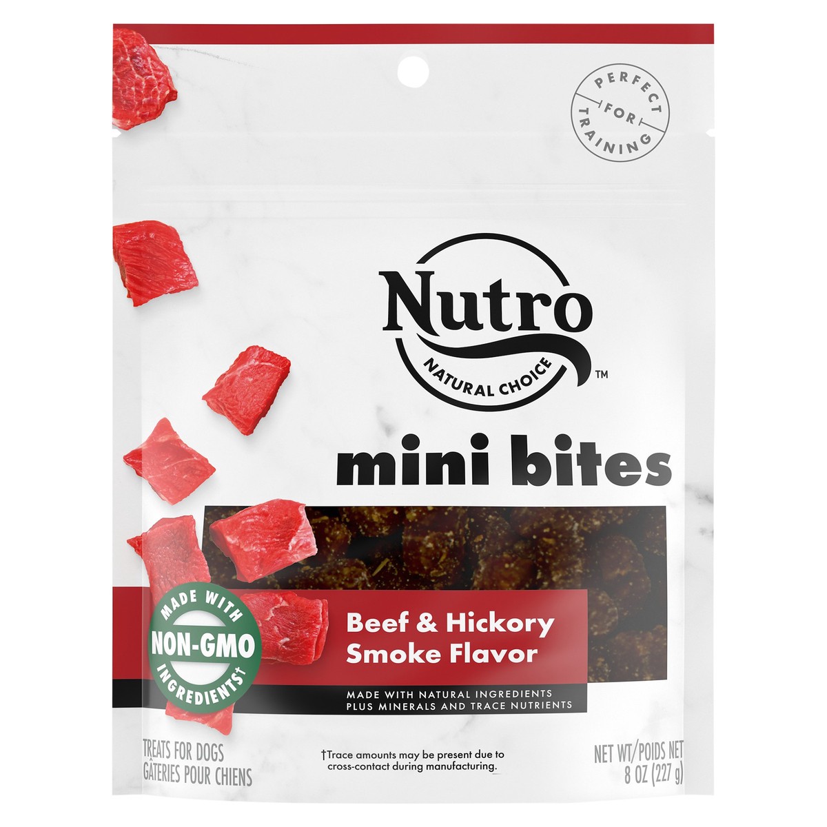 slide 1 of 4, Nutro Natural Choice Mini Bites Beef & Hickory Smoke Flavor Treats for Dogs 8 oz, 8 oz