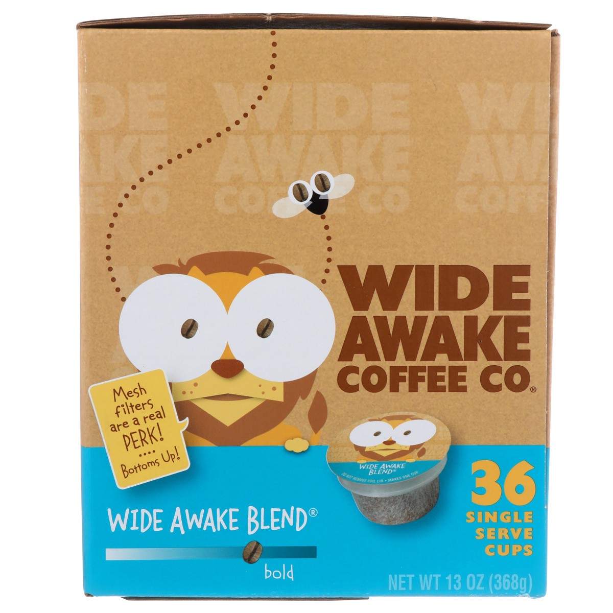 slide 11 of 12, Wide Awake Bold Roast Wide Awake Blend 100% Arabica Coffee Single Serve Cups - 13 oz, 13 oz