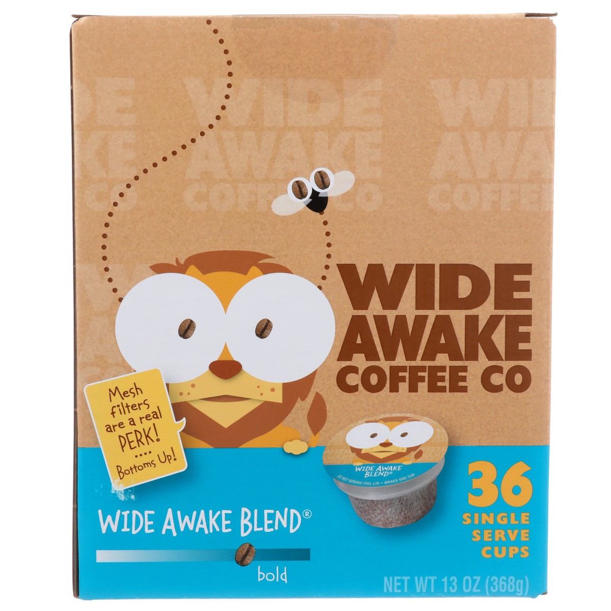 slide 3 of 12, Wide Awake Bold Roast Wide Awake Blend 100% Arabica Coffee Single Serve Cups - 13 oz, 13 oz