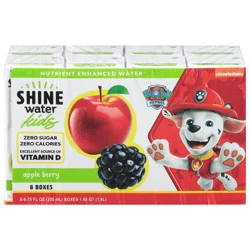 Shine Water Apple Berry Water - 8 x 6.75 fl oz Boxes