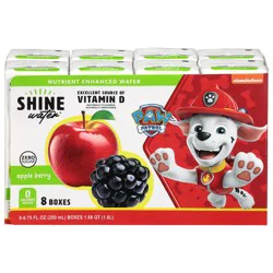 Shine Water Apple Berry Water - 8 x 6.75 fl oz Boxes
