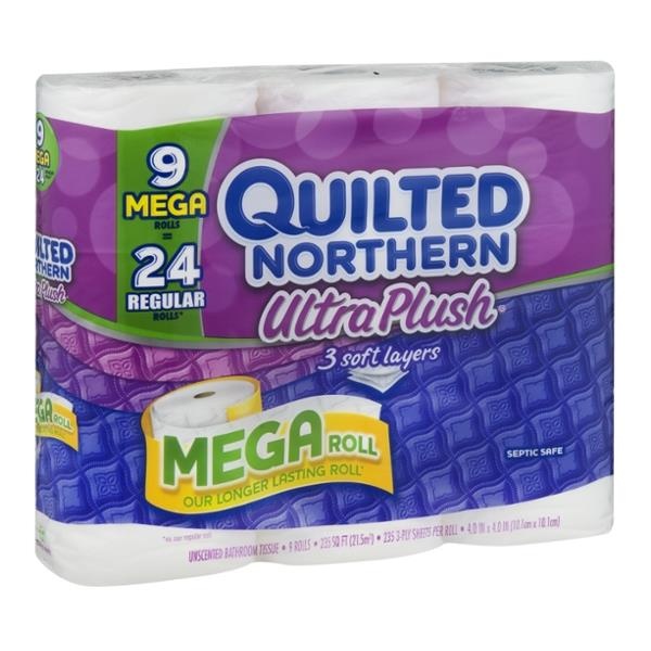 slide 1 of 1, Quilted Northern Ultra Plush Mega Roll Bathroom Tissue, 9 ct