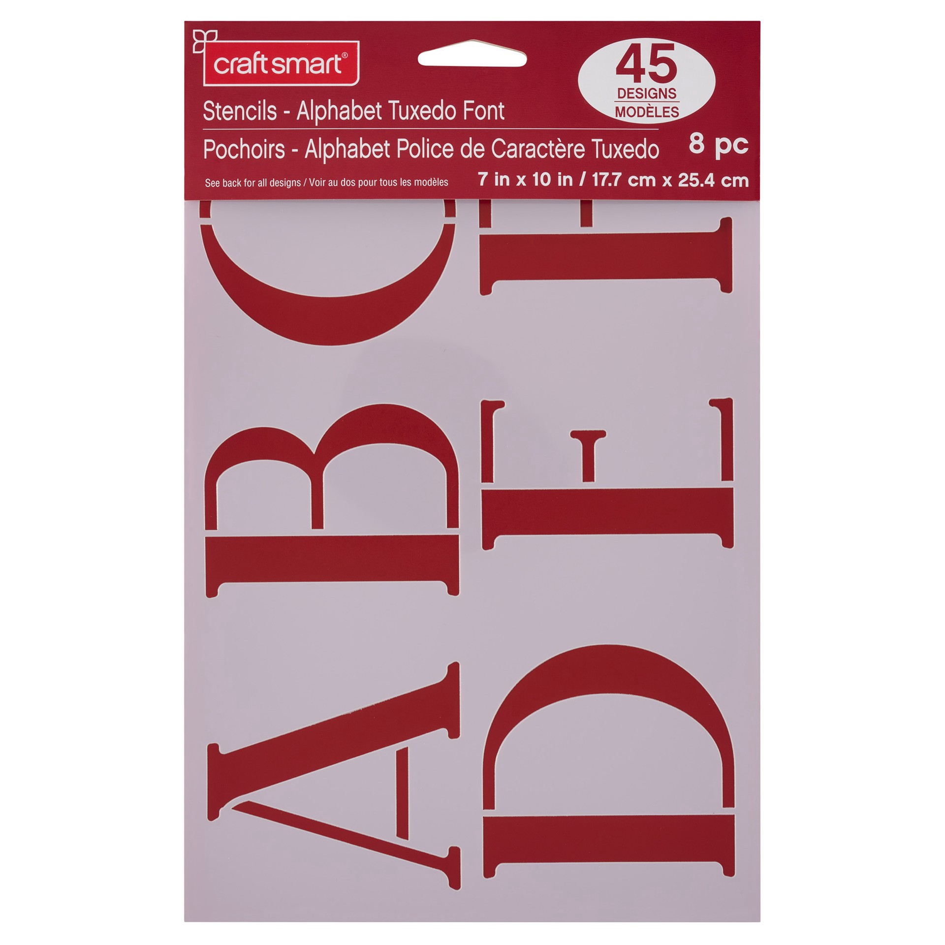 slide 3 of 4, 3" Tuxedo Alphabet Font Stencils By Craft Smart, 3 in