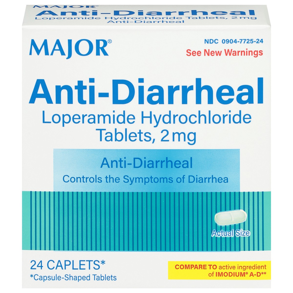slide 10 of 13, Major 2 mg 2 mg Anti-Diarrheal 24 Caplets, 24 ct