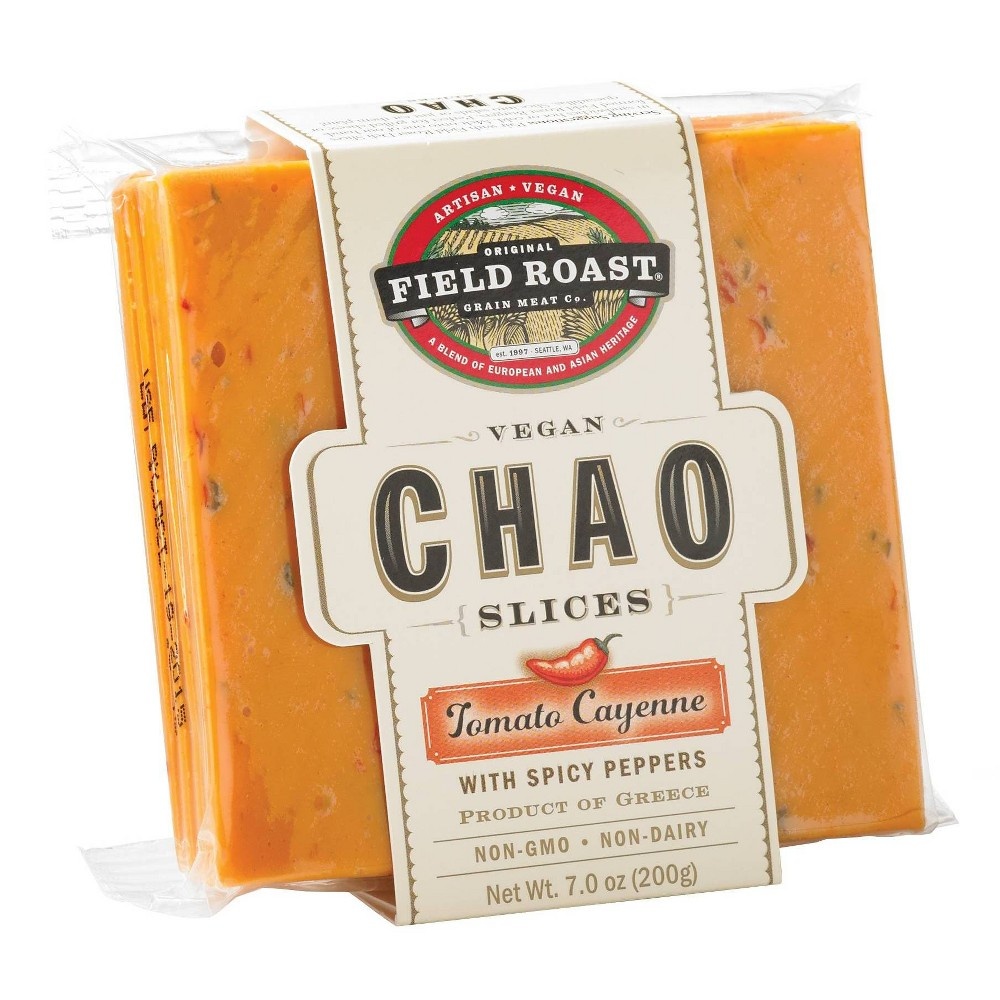 slide 3 of 5, Field Roast Chao Tomato Cayenne Vegan Cheese Slices, 7 oz