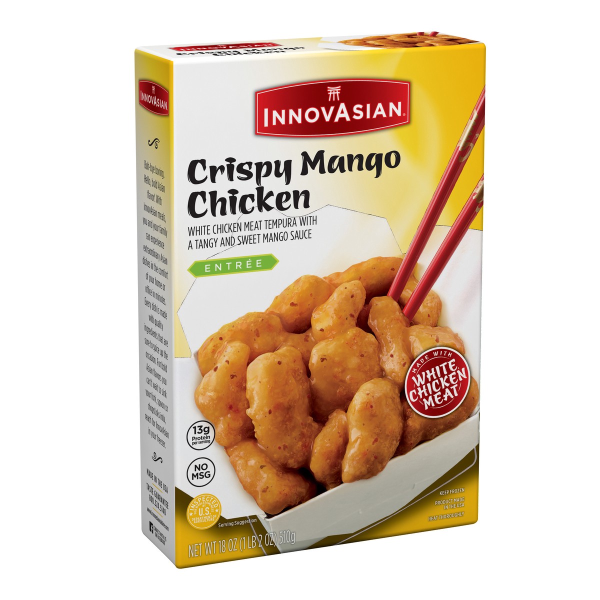 slide 2 of 9, InnovAsian Crispy Mango Chicken, 18 oz