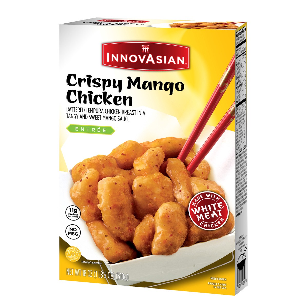 slide 3 of 9, InnovAsian Crispy Mango Chicken, 18 oz