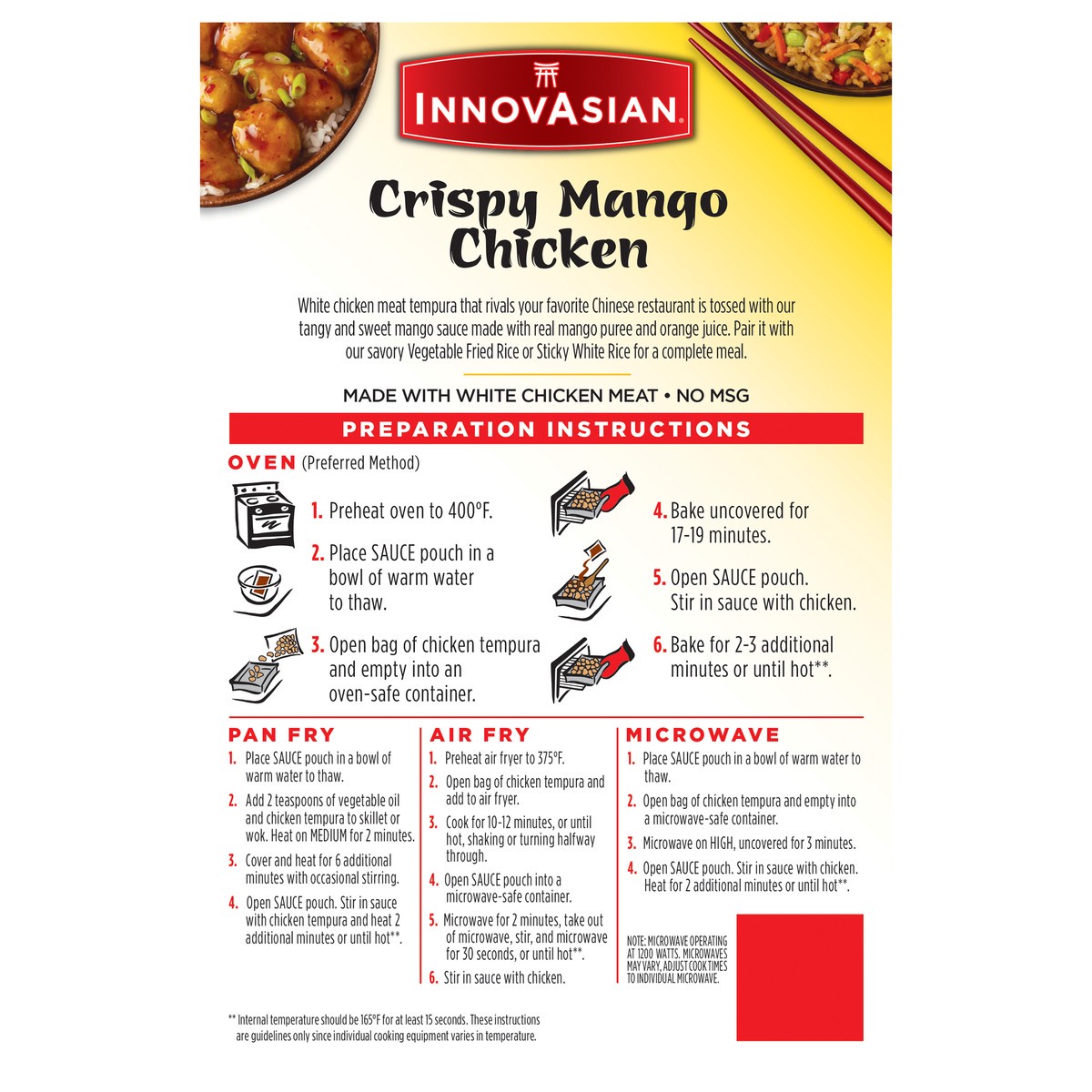 slide 4 of 9, InnovAsian Crispy Mango Chicken, 18 oz