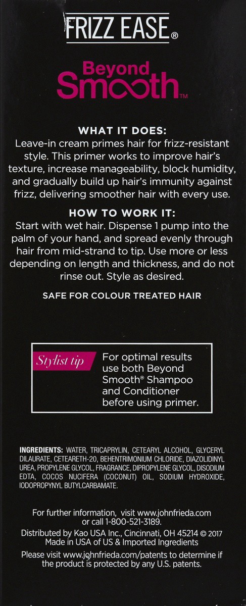 slide 6 of 6, John Frieda Frizz Ease Beyond Smooth Frizz-Immunity Primer, 3.1 oz