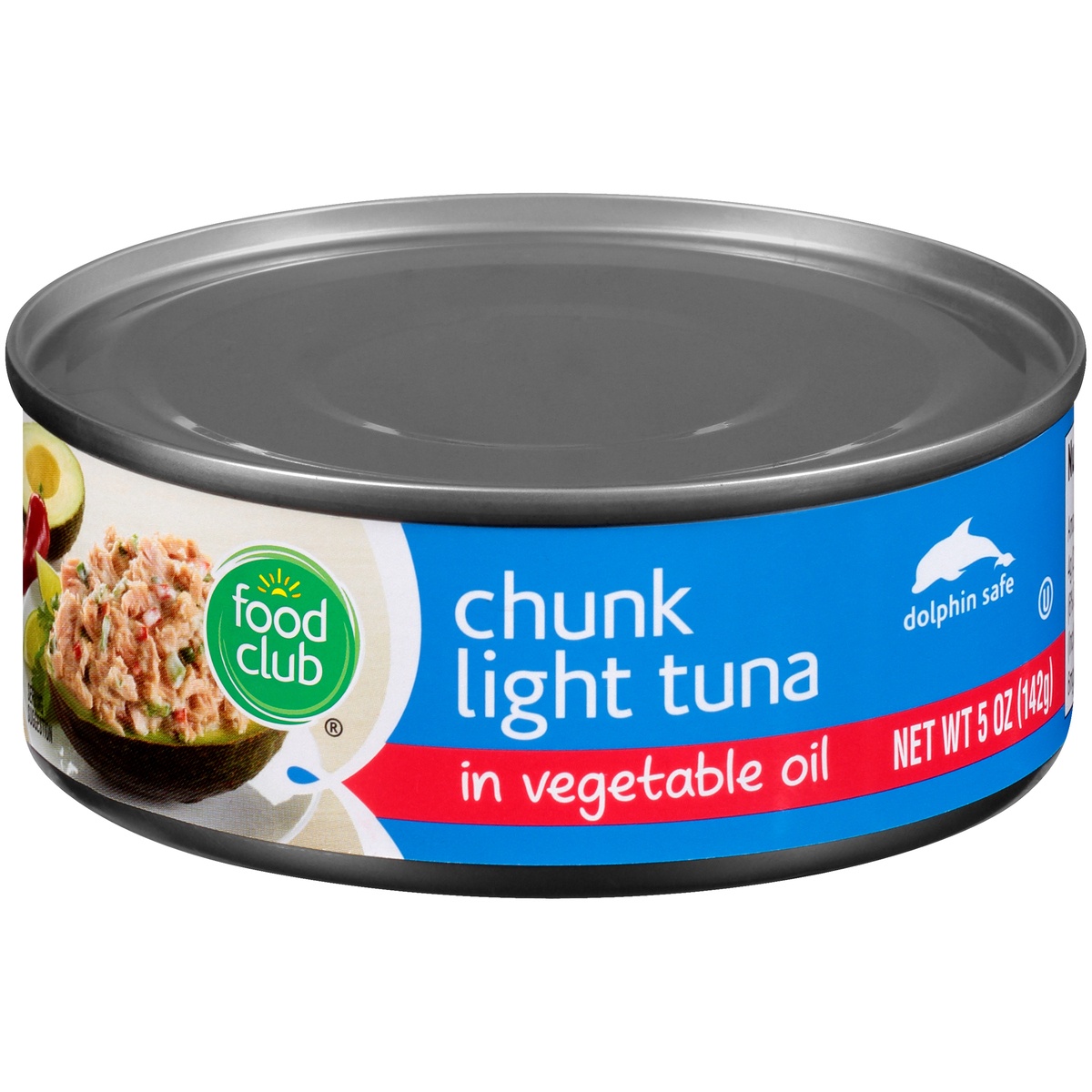 slide 1 of 6, Food Club Chunk Light Tuna In Vegetable Oil, 5 oz