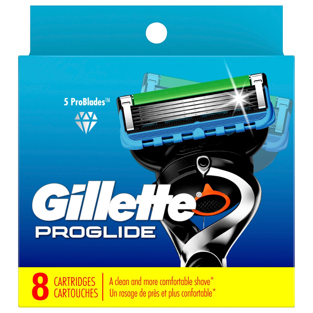 slide 3 of 7, Gillette ProGlide Razor Refills for Men, 8 Razor Blade Refills, 8 ct