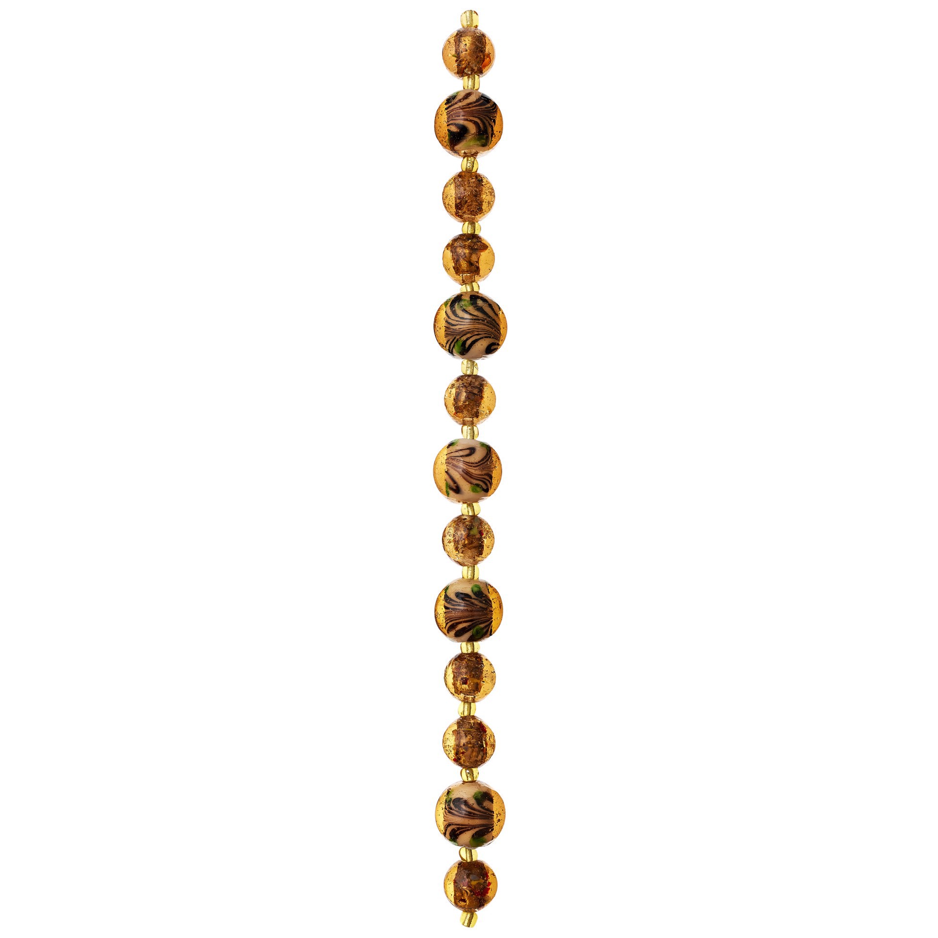slide 2 of 3, Amber Lampwork Glass Beads By Bead Landing, 10mm-16mm