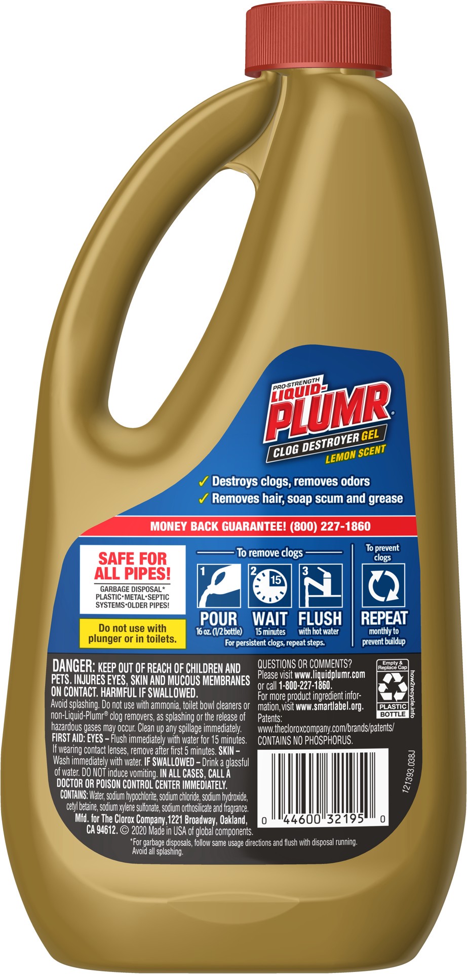 slide 4 of 5, Liquid-Plumr Pro-Strength Kitchen Clog Destroyer Gel - Lemon - 32 Ounces, 32 fl oz